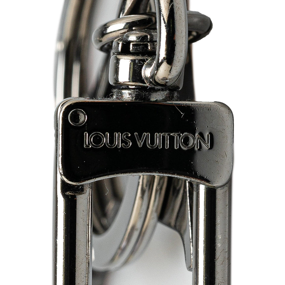 Silver Louis Vuitton Silver Plated LV Rainbow Key Ring and Bag Charm