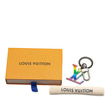 Silver Louis Vuitton Silver Plated LV Rainbow Key Ring and Bag Charm