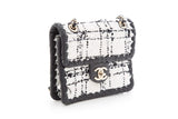 Chanel 2022+  Black & White Tweed Flap Cross-Body AS IS