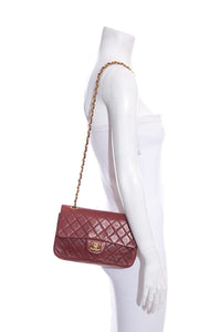 Chanel Burgundy Medium Classic Double Flap Handbag