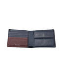 Dior Homme  Bi-Fold Wallet in Navy Blue Grained Calfskin Leather