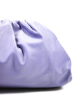 Bottega Veneta Womens The Pouch Hinged Clutch Handbag Purple Leather