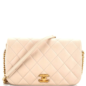 CHANEL Nailed CC Full Flap Bag Quilted Calfskin Medium