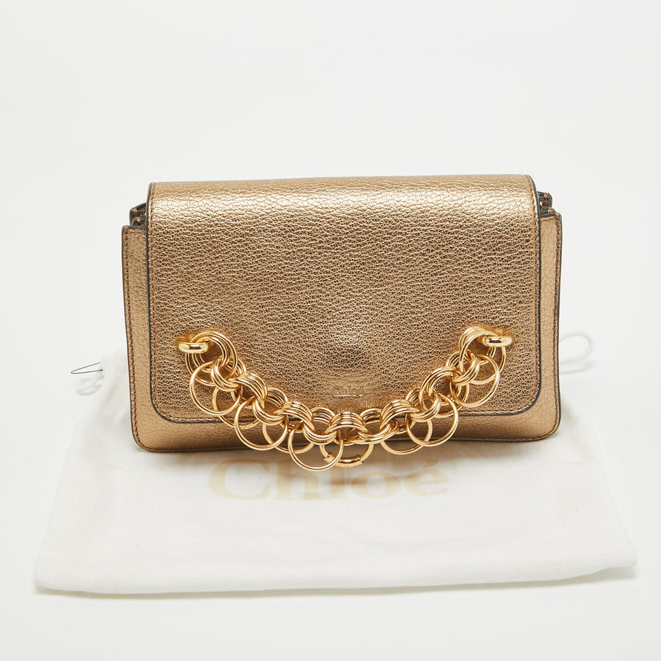 Chloe  Leather Drew Bijou Clutch