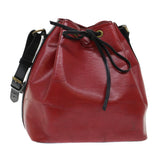 LOUIS VUITTON Epi Petit Noe Shoulder Bag Bicolor Black Red M44172 LV  45384