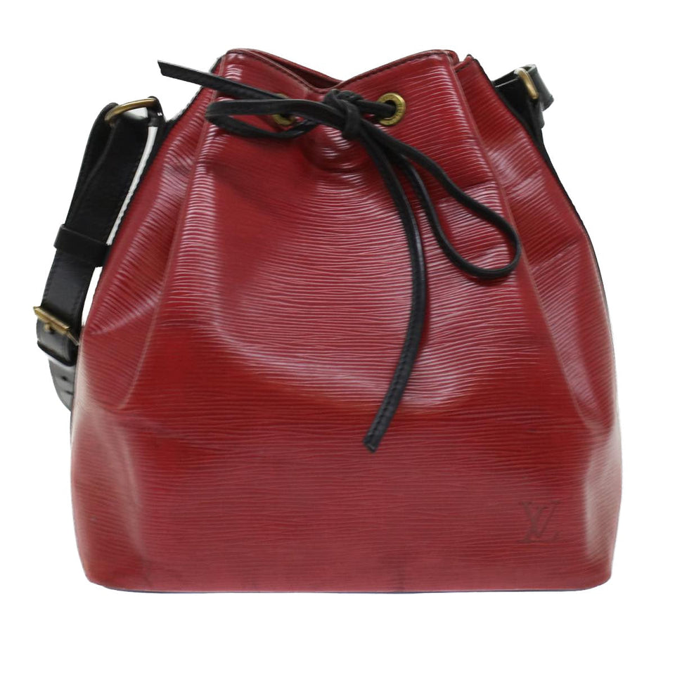 LOUIS VUITTON Epi Petit Noe Shoulder Bag Bicolor Black Red M44172 LV  45384