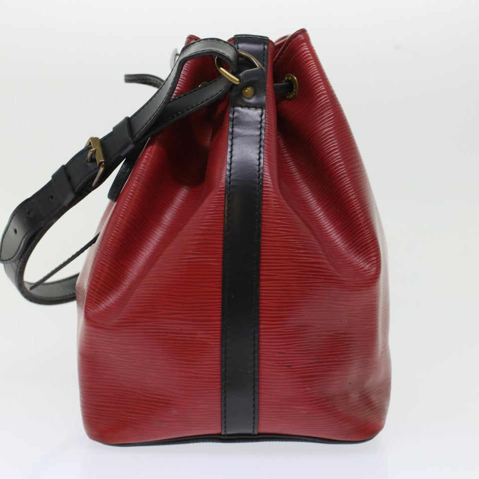 LOUIS VUITTON Epi Petit Noe Shoulder Bag Bicolor Black Red M44172 LV  45384