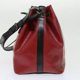 LOUIS VUITTON Epi Petit Noe Shoulder Bag Bicolor Black Red M44172 LV  45384