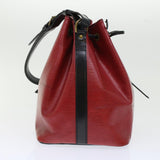 LOUIS VUITTON Epi Petit Noe Shoulder Bag Bicolor Black Red M44172 LV  45384
