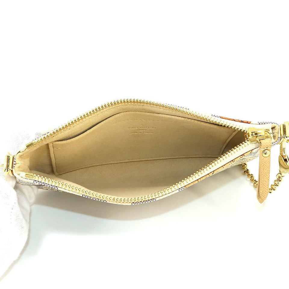 Louis Vuitton Pochette Accessoire  Canvas Clutch Bag