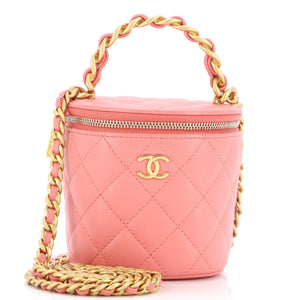 CHANEL Afternoon Tea Vanity Bucket Bag Quilted Lambskin