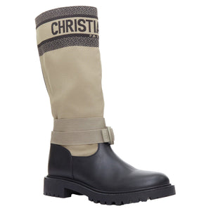 Christian Dior D-Major canvas safari boots