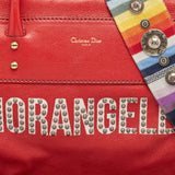 Dior Red Leather Diorangeles Tote
