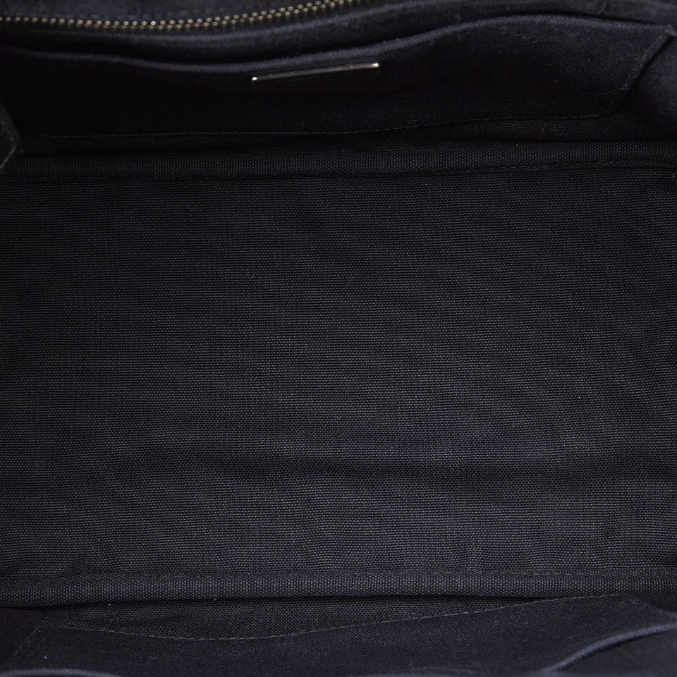 Black Prada Mini Canapa Convertible Canvas and Feather Tote Satchel