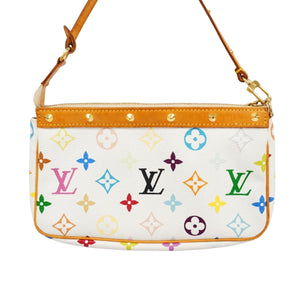 Louis Vuitton Pochette Accessoire  Canvas Clutch Bag