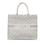 Dior Book Tote Medium Grey Oblique Canvas