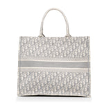 Dior Book Tote Medium Grey Oblique Canvas