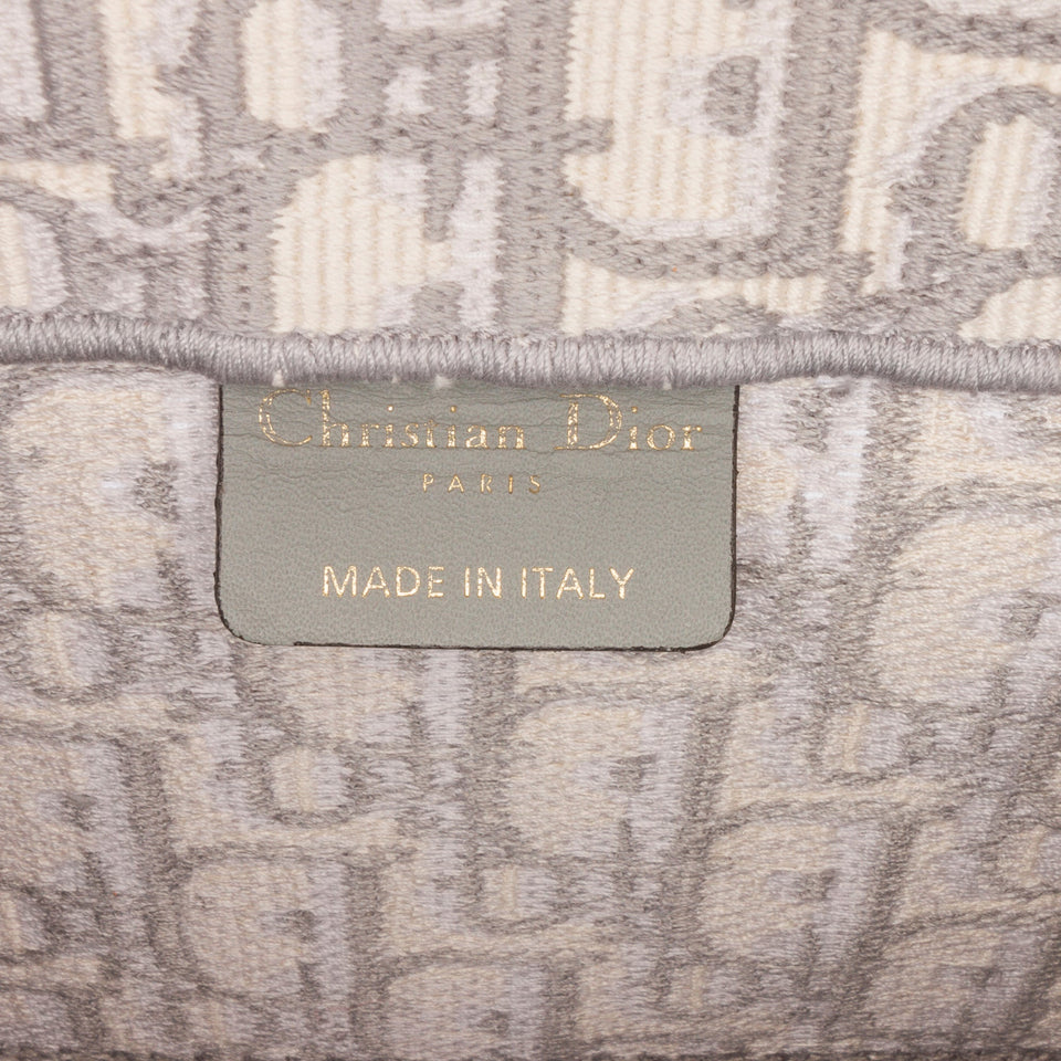 Dior Book Tote Medium Grey Oblique Canvas