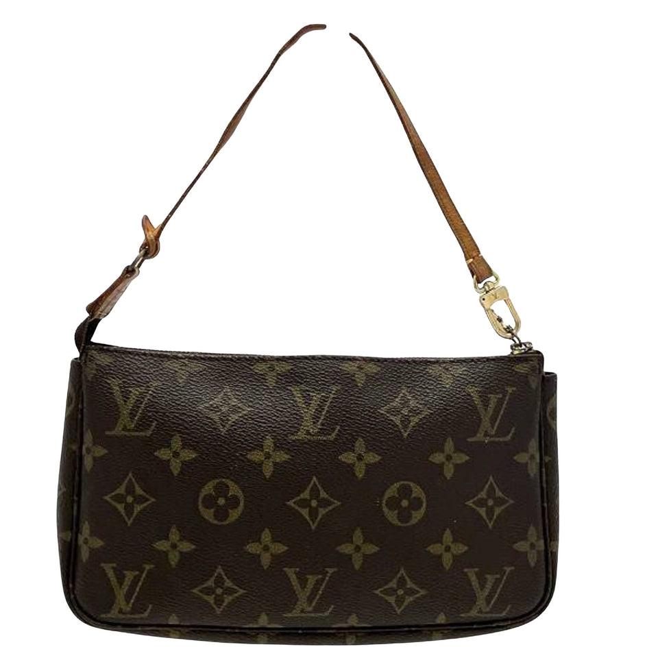 Louis Vuitton Pochette Accessoire  Canvas Clutch Bag