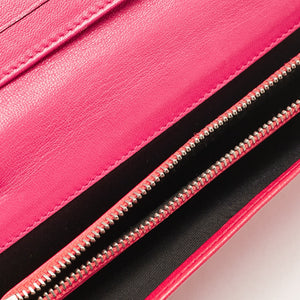Dior Orange Cannage Leather Lady Dior Bifold Wallet