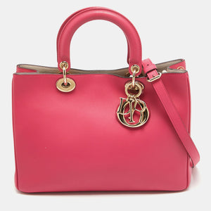 Pink Leather Medium Diorissimo Shopper Tote