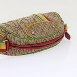 CHRISTIAN DIOR Trotter Canvas Shoulder Bag Rasta Color Beige  47578