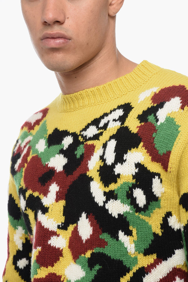 Dior PETER DOIG Camouflage Patterned Cashmere Pullover