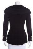 Chanel Vintage Black Ruffled Blazer SZ 34