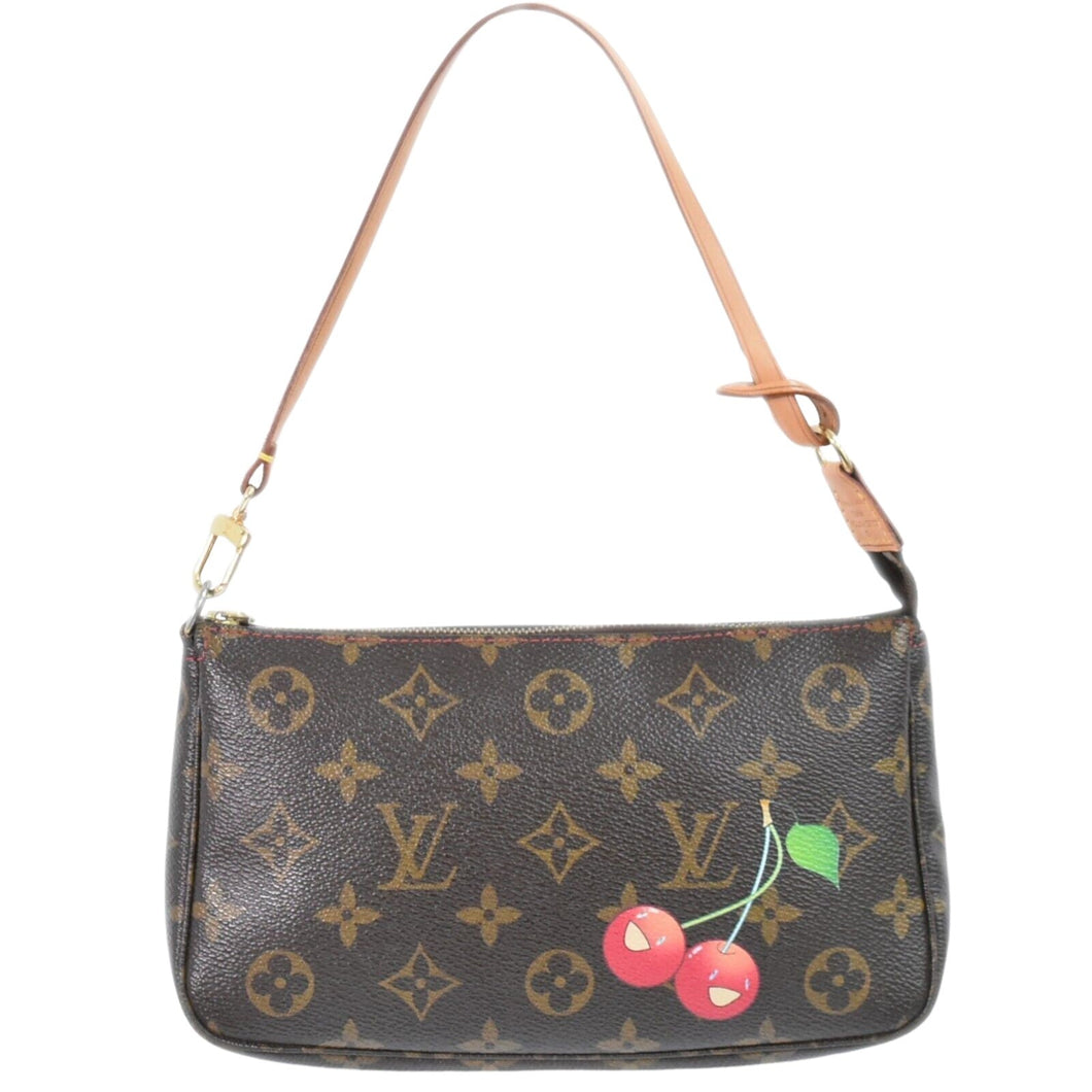 Louis Vuitton Pochette Accessoire  Canvas Clutch Bag
