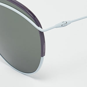 Dior Light Blue/purple Diorround Frame Aviator Sunglasses