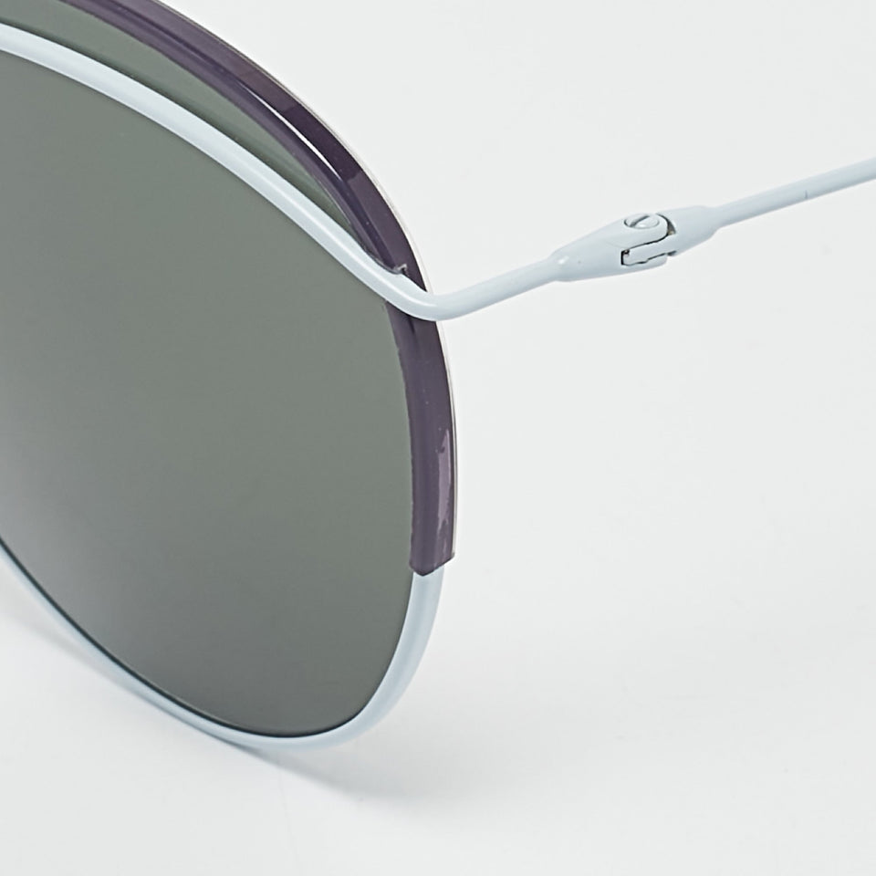 Dior Light Blue/purple Diorround Frame Aviator Sunglasses