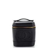 CHANEL Vintage Timeless Cosmetic Case Caviar Tall
