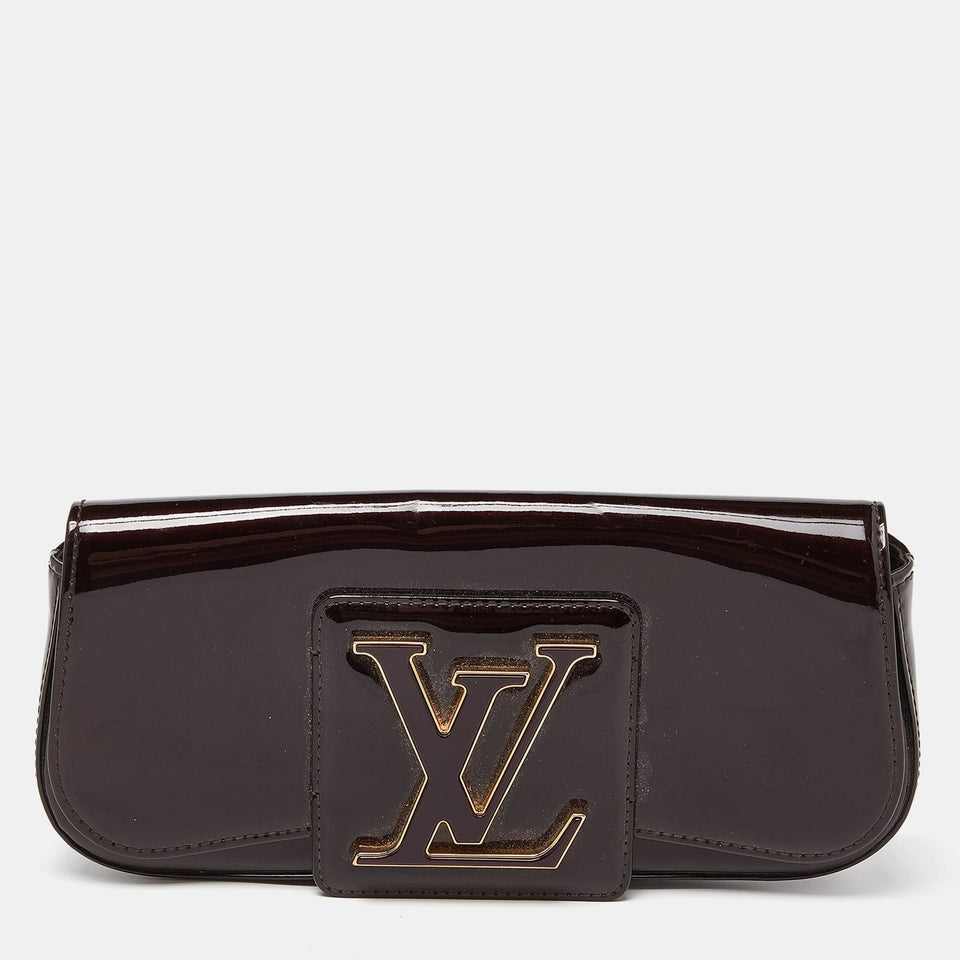 Amarante Patent Leather Sobe Clutch