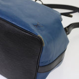 LOUIS VUITTON Epi Petit Noe Shoulder Bag Bicolor Black Blue M44152  48974