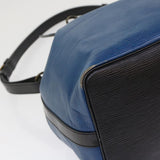 LOUIS VUITTON Epi Petit Noe Shoulder Bag Bicolor Black Blue M44152  48974