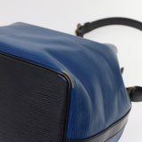 LOUIS VUITTON Epi Petit Noe Shoulder Bag Bicolor Black Blue M44152  48974