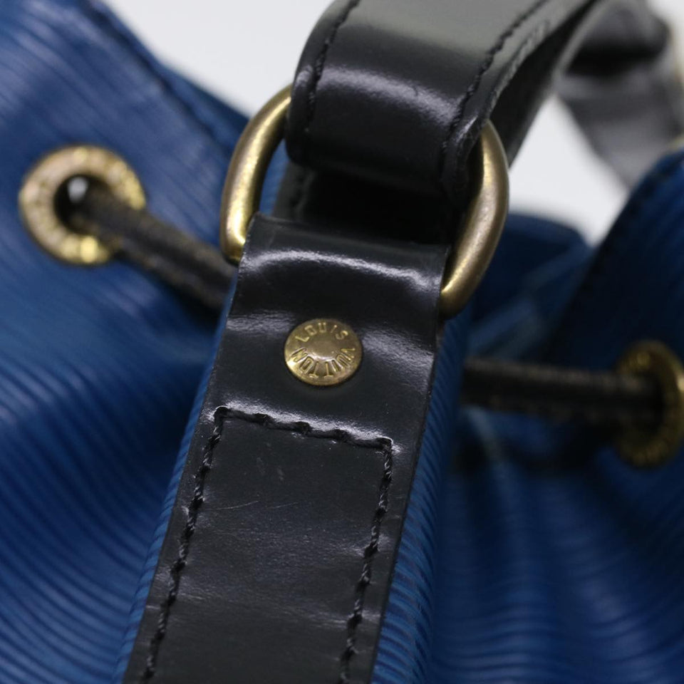 LOUIS VUITTON Epi Petit Noe Shoulder Bag Bicolor Black Blue M44152  48974