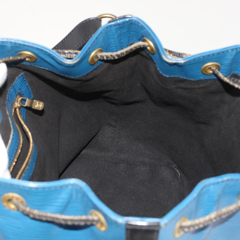 LOUIS VUITTON Epi Petit Noe Shoulder Bag Bicolor Black Blue M44152  48974