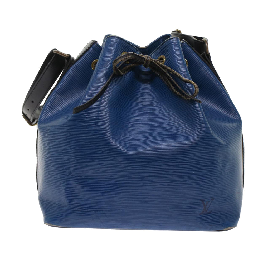 LOUIS VUITTON Epi Petit Noe Shoulder Bag Bicolor Black Blue M44152  48974