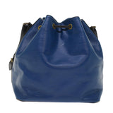 LOUIS VUITTON Epi Petit Noe Shoulder Bag Bicolor Black Blue M44152  48974