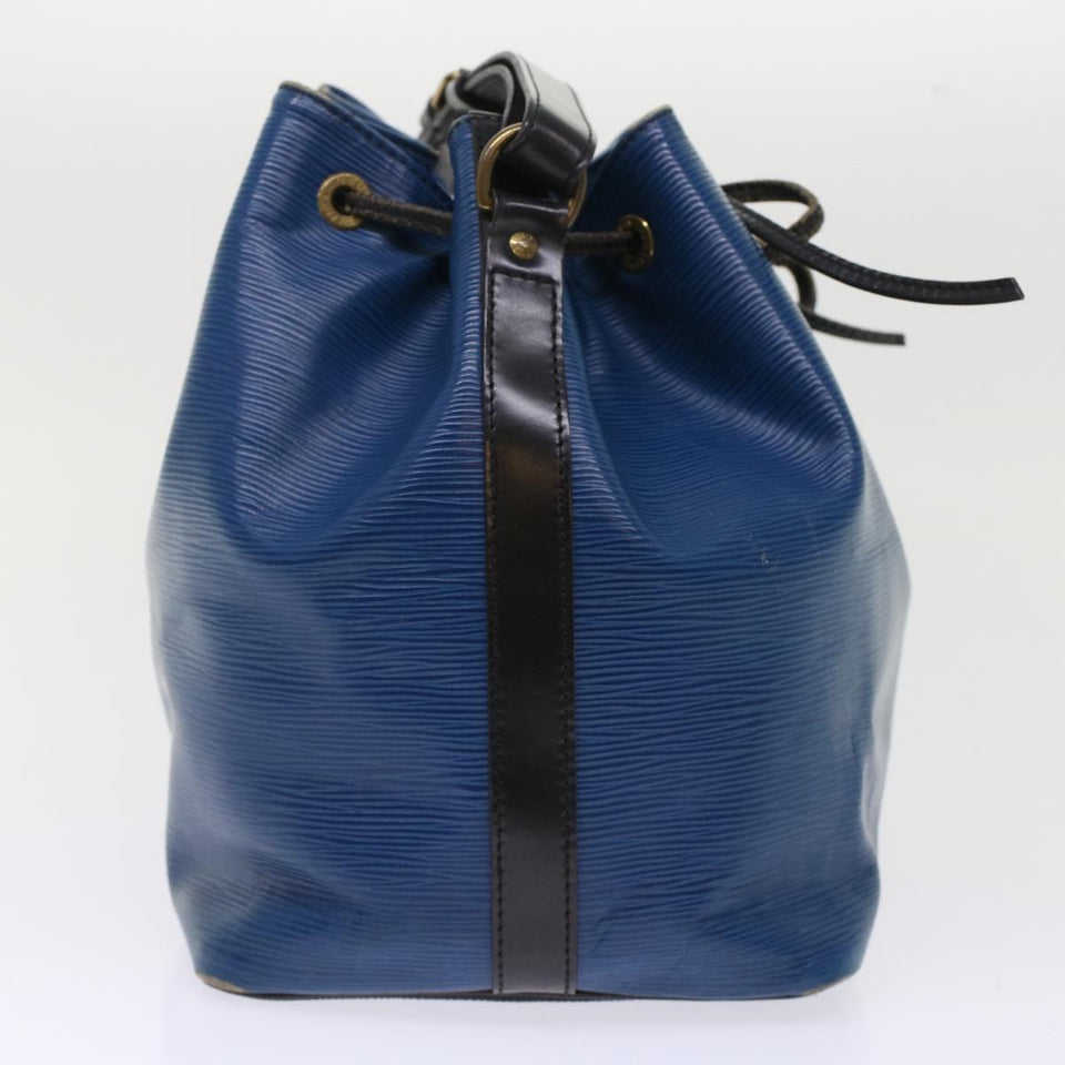 LOUIS VUITTON Epi Petit Noe Shoulder Bag Bicolor Black Blue M44152  48974