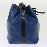 LOUIS VUITTON Epi Petit Noe Shoulder Bag Bicolor Black Blue M44152  48974