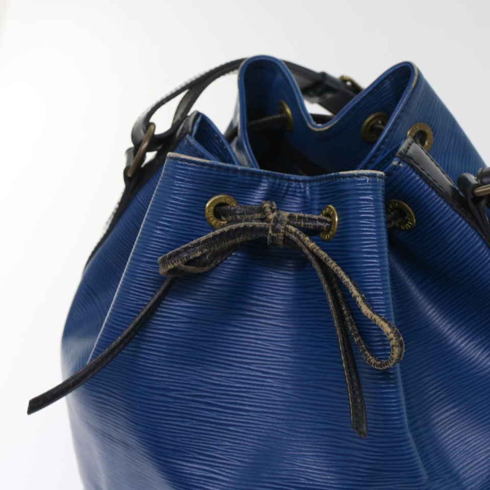 LOUIS VUITTON Epi Petit Noe Shoulder Bag Bicolor Black Blue M44152  48974