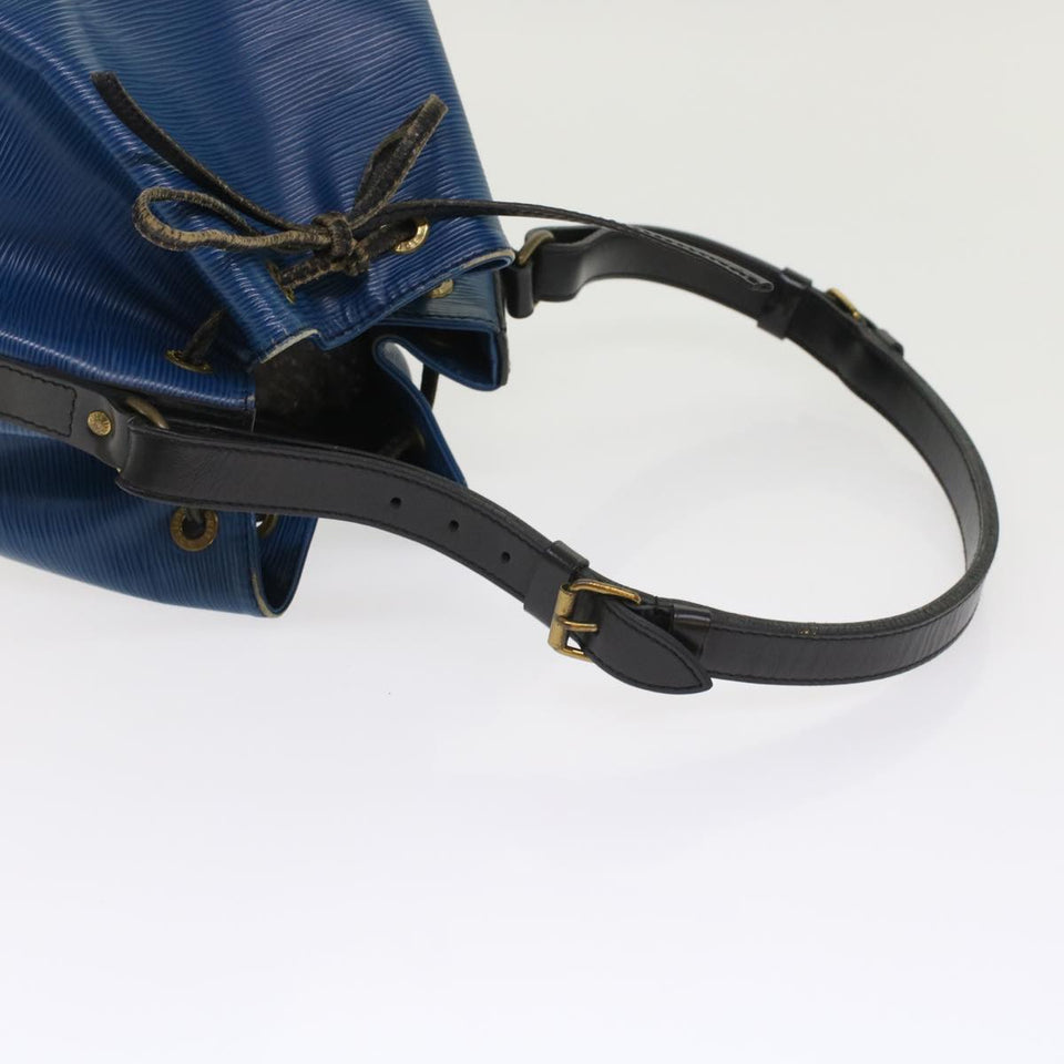 LOUIS VUITTON Epi Petit Noe Shoulder Bag Bicolor Black Blue M44152  48974
