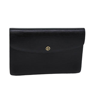 Louis Vuitton Epi Montaigne 27 Clutch Bag Black