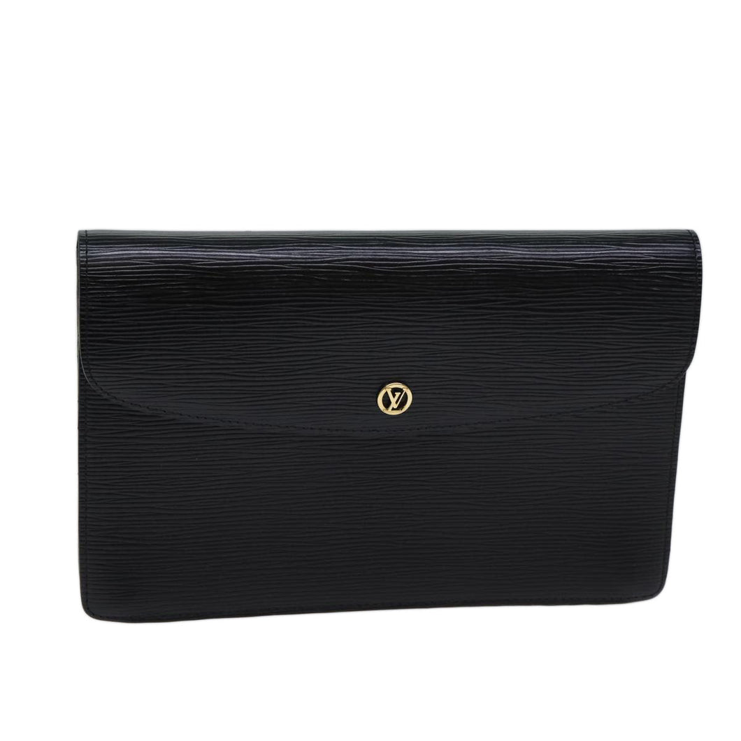Louis Vuitton Epi Montaigne 27 Clutch Bag Black