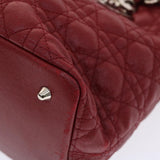 CHRISTIAN DIOR Canage Panarea Hand Bag PVC Leather Red 01-BO-0130  49472