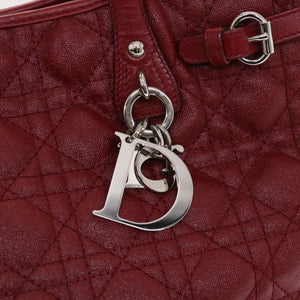 CHRISTIAN DIOR Canage Panarea Hand Bag PVC Leather Red 01-BO-0130  49472