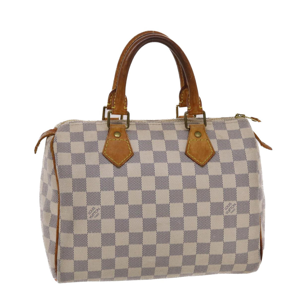 LOUIS VUITTON Damier Azur Speedy 25 Hand Bag N41534 LV Auth 49582