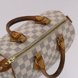 LOUIS VUITTON Damier Azur Speedy 25 Hand Bag N41534 LV Auth 49582